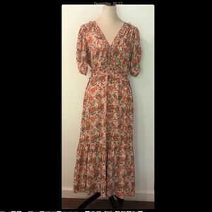 Spring wedding guest dress - Max Studio, blush rose, midi length, L
